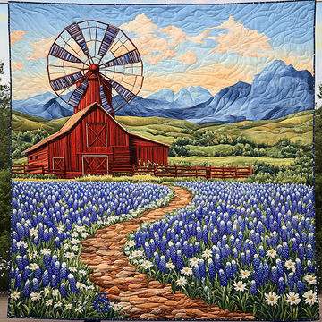 Bluebonnets Hill Quilted Blanket Sofa Couch Throw Blanket Family Christmas Present Ideas - Marykun