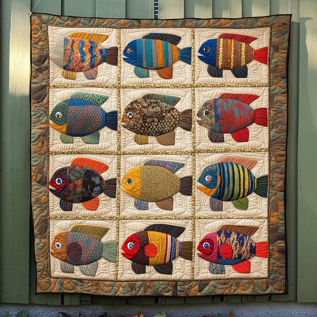Bluegill Springs Quilted Blanket Bedroom Decor Christmas Best Gifts For Turtle Lovers - Marykun