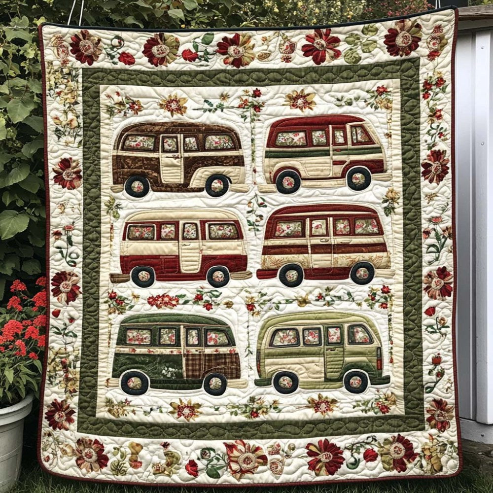 Boho Camper Quilted Blanket Best Throw Blanket Themed Camping Gifts Items - Marykun