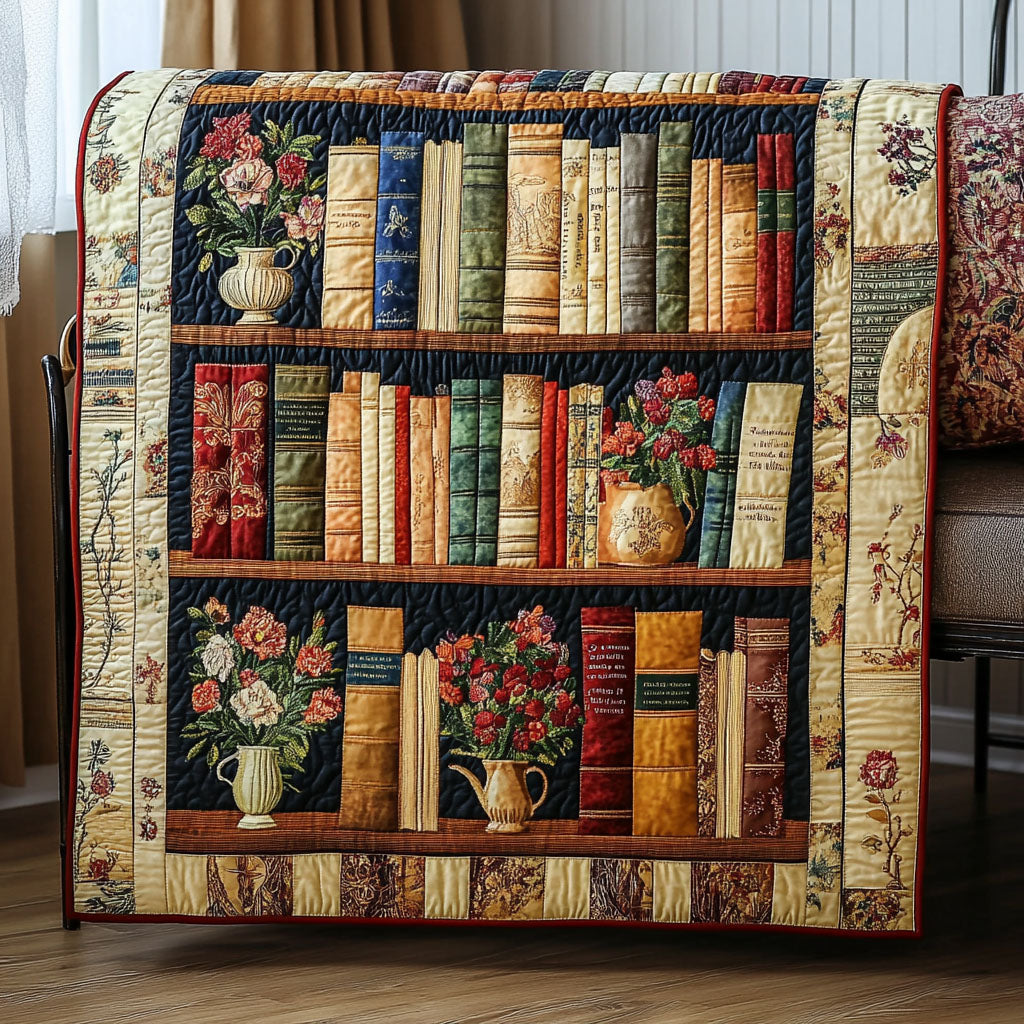Book Bouquet Quilted Blanket Cute Bedroom Decor Christmas Presents For Book Lovers - Marykun