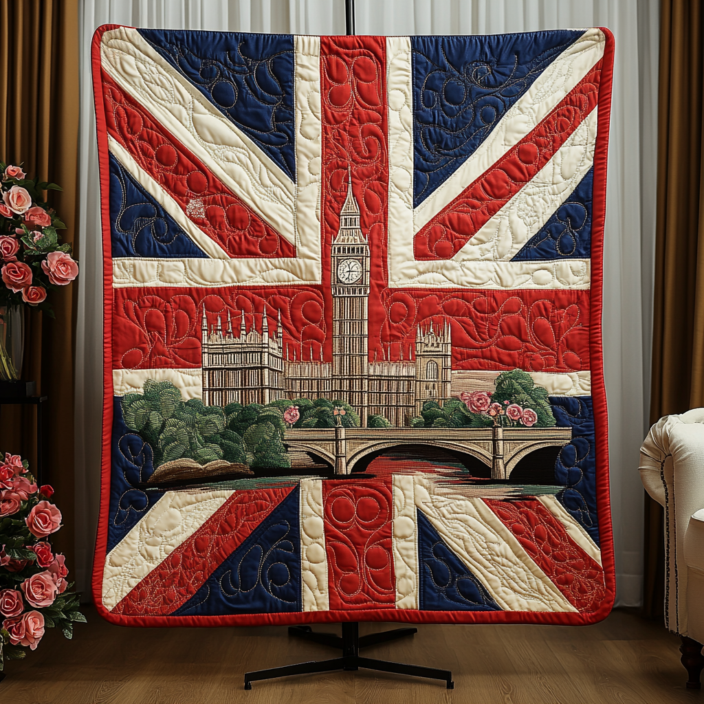 British Beauty Quilted Blanket Cute Throw Blanket Gifts For People From England - Marykun