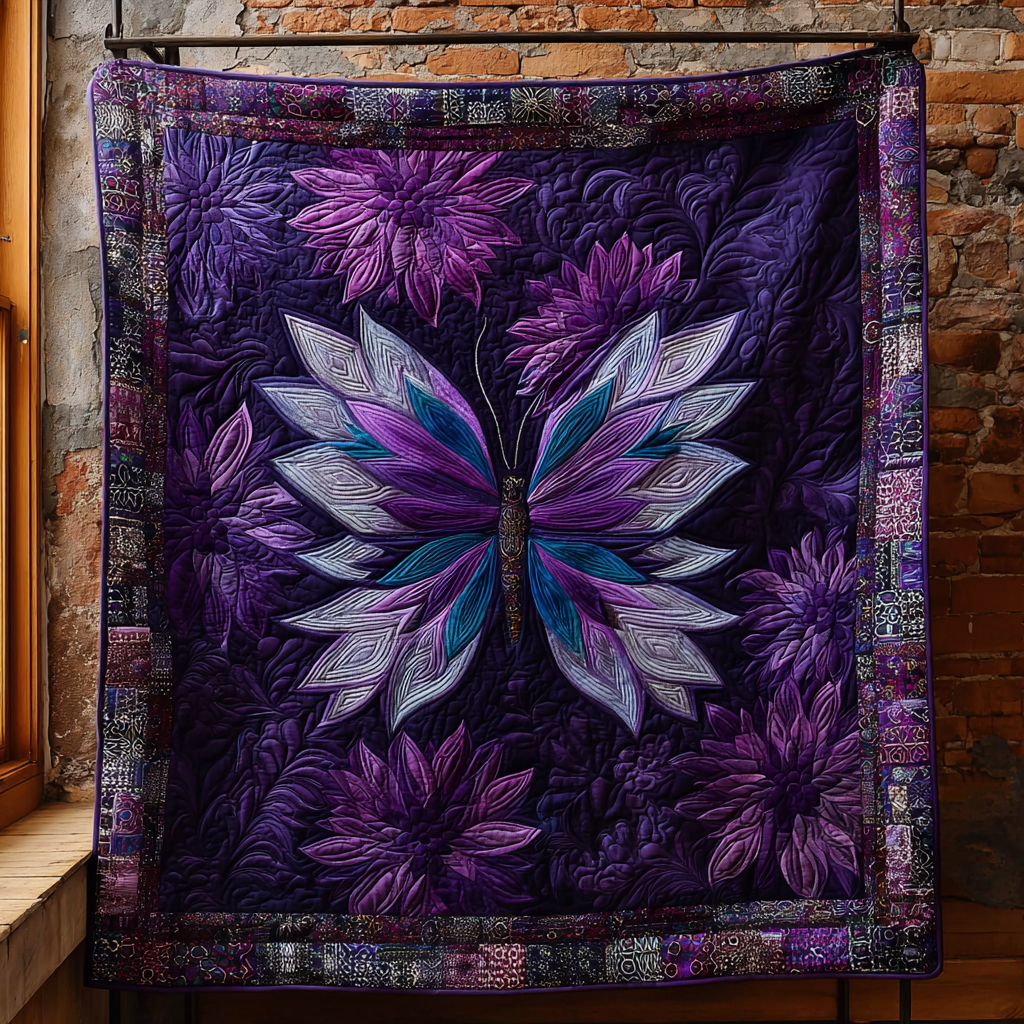 Butterfly Breeze Quilted Blanket Bed Christmas Decor Gift Items For Elephant Lovers - Marykun