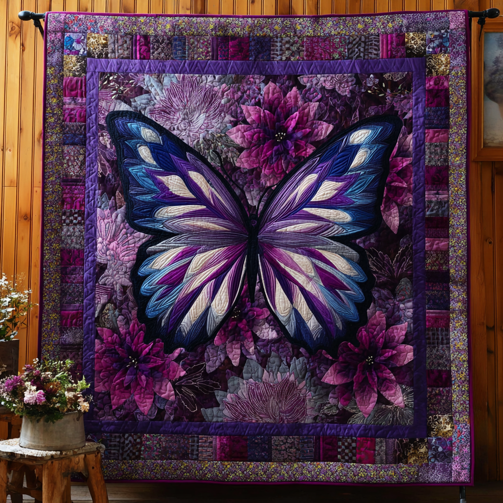 Butterfly Dreams Quilted Blanket Bed Room Decor Best Butterfly Gifts For Christmas - Marykun