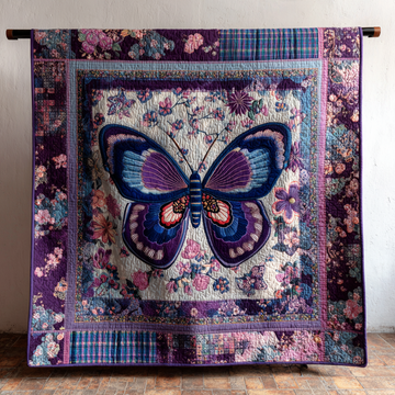 Butterfly Garden Quilted Blanket Christmas Holiday Elephant Christmas Gifts - Marykun