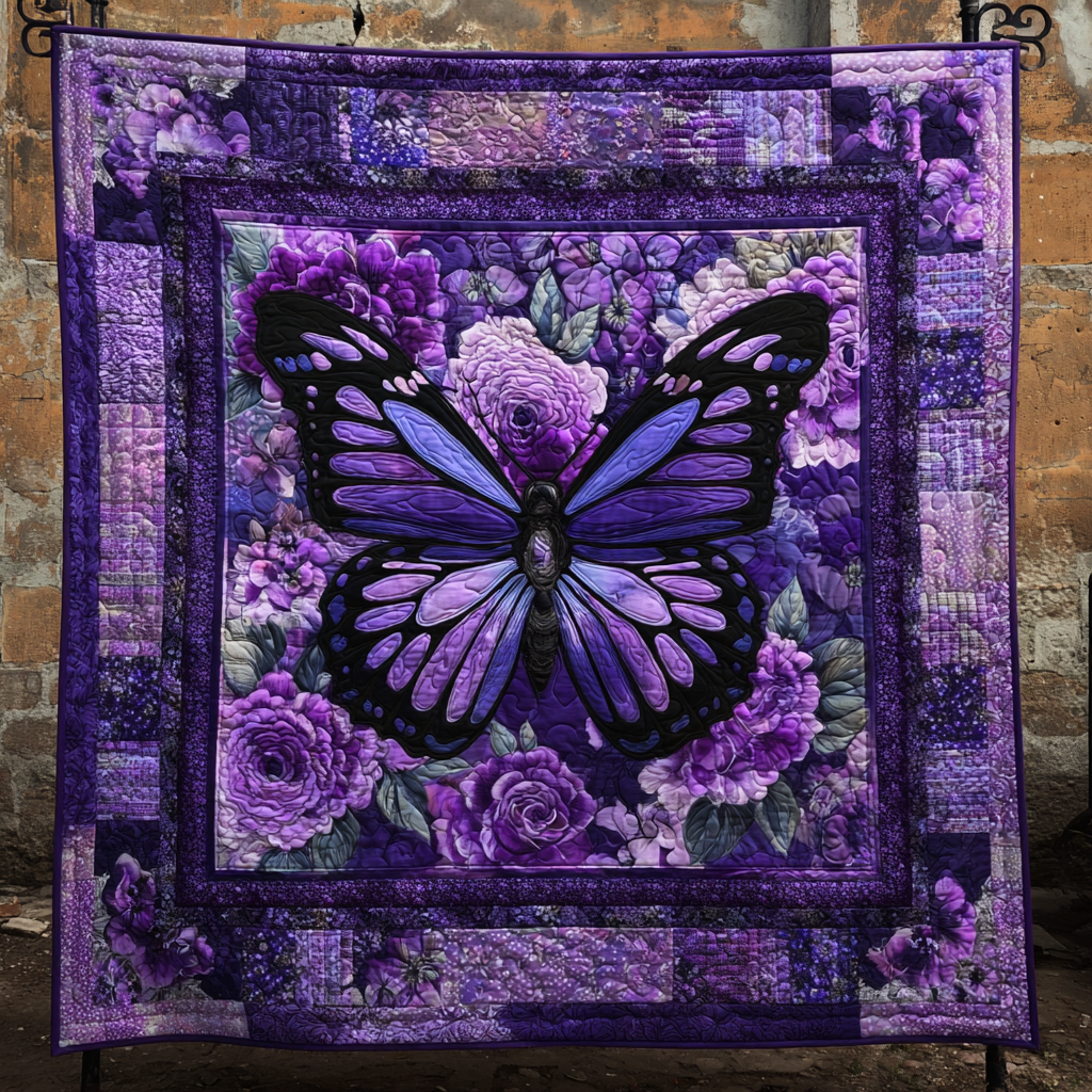 Butterfly Magic Quilted Blanket Christmas Room Decor Xmas Gift For Elephant Lovers - Marykun