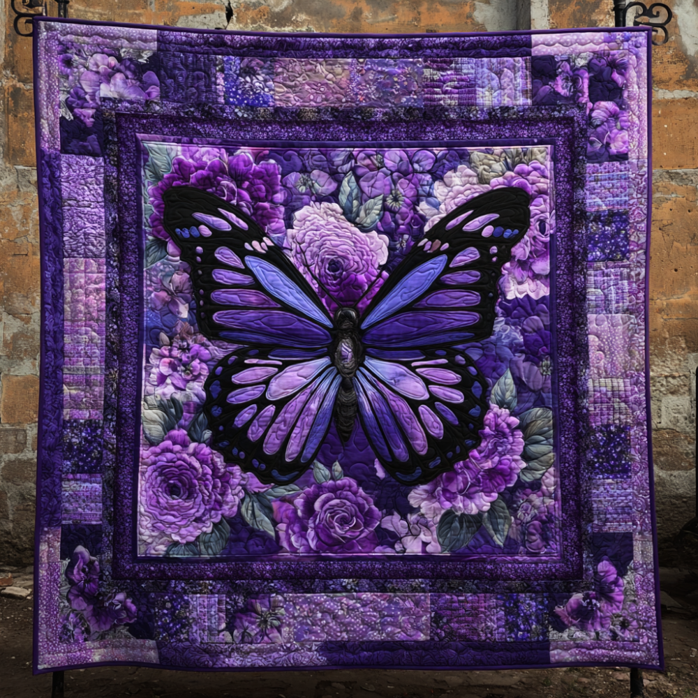 Butterfly Magic Quilted Blanket Christmas Room Decor Xmas Gift For Elephant Lovers - Marykun