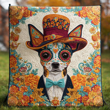 Calavera Canine Quilted Blanket Xmas Holiday Good Family Gifts For Christmas - Marykun