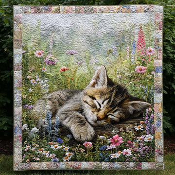Cat Garden Whispers Quilted Blanket Bed Christmas Decor Best Elephant Presents Birthday - Marykun