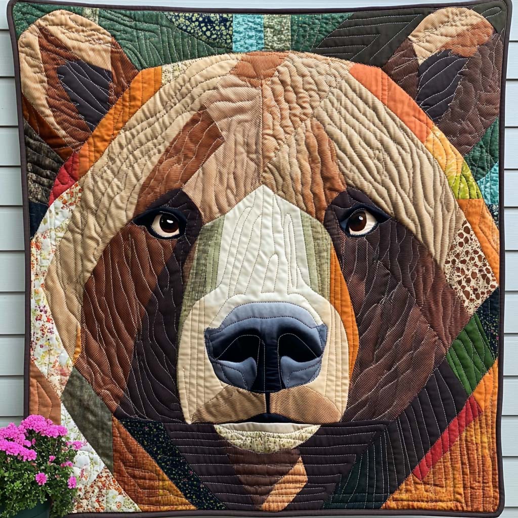 Cave Sentinel Quilted Blanket Winter Decor Blanket Bear Gifts For Him - Marykun