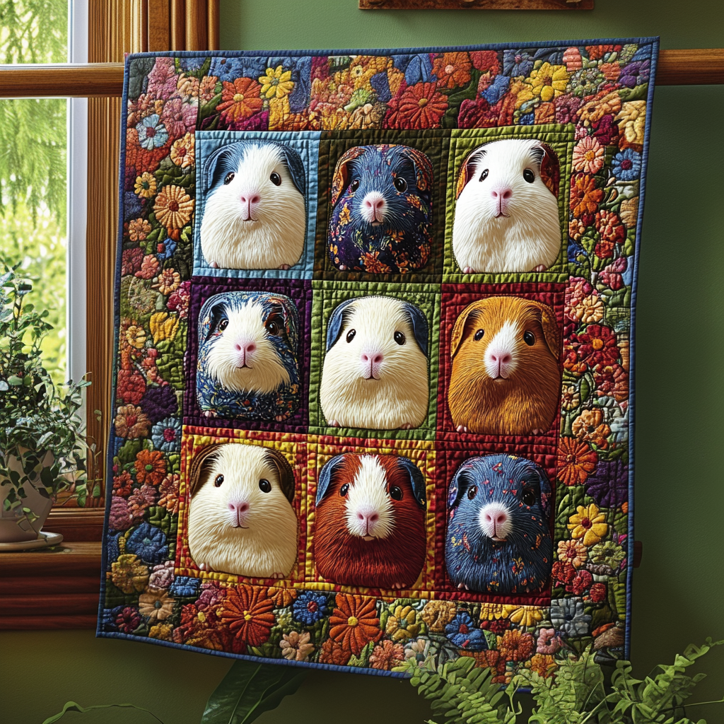 Cavy Cuddles Quilted Blanket Best Couch Throw Blanket Cool Gifts For Animal Lovers - Marykun