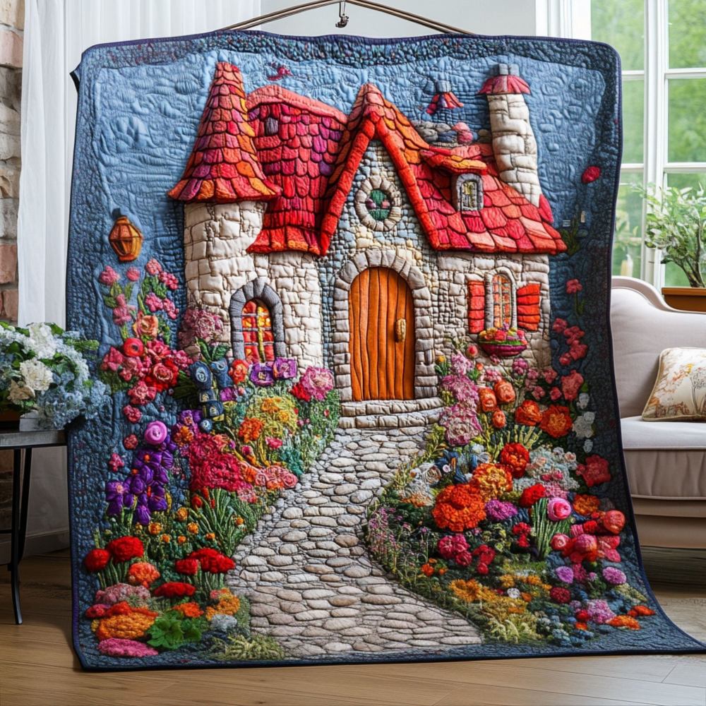 Celestial Tranquil Quilted Blanket Best Throw Blanket Gifts For People Love Elephant - Marykun