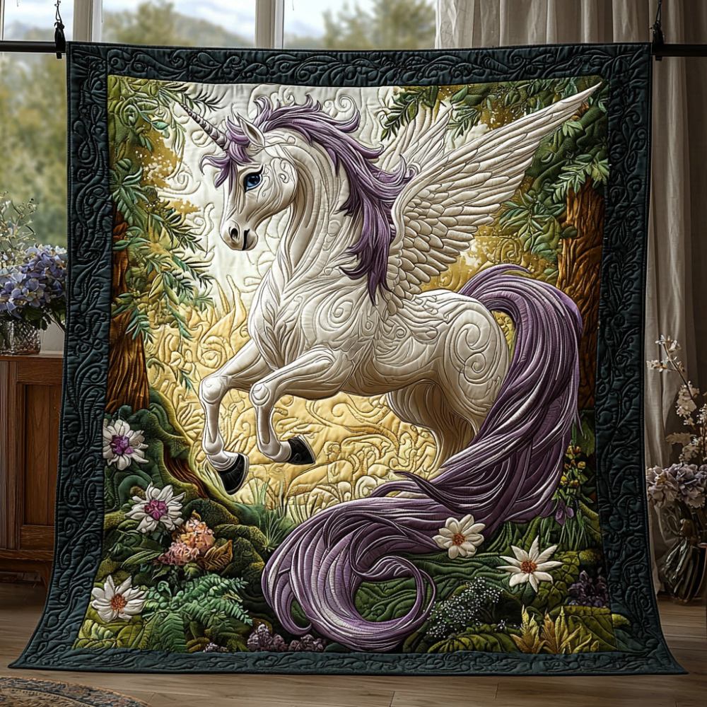 Celestial Unicorn Quilted Blanket Christmas Bedroom Decor Presents For Deer Hunters - Marykun