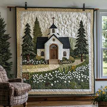 Chapel Bloom Quilted Blanket Christmas Bedroom Decor Christian Present Ideas - Marykun