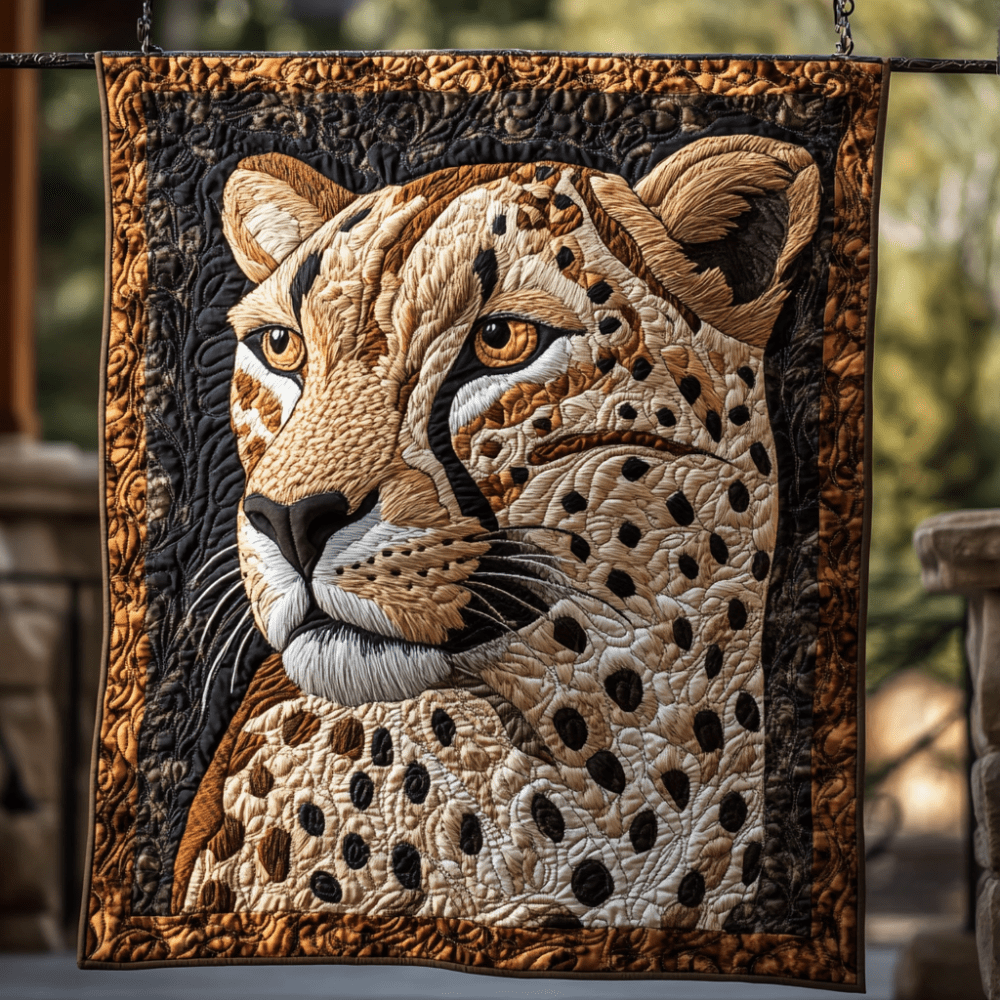 Cheetah Charm Quilted Blanket Best Couch Throw Blanket Leopard Print Presents - Marykun