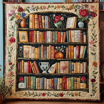 Classic Library Escape Quilted Blanket Cute Throw Blanket Cool Gifts For Book Lovers - Marykun