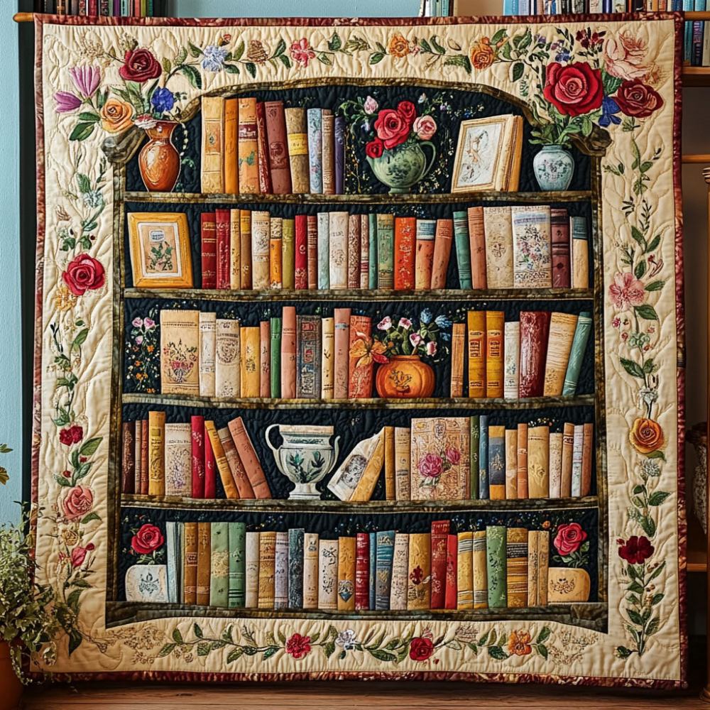 Classic Library Escape Quilted Blanket Cute Throw Blanket Cool Gifts For Book Lovers - Marykun