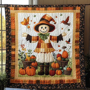 Classic Scarecrow Quilted Blanket Cute Fall Blankets Nice Family Christmas Gifts - Marykun