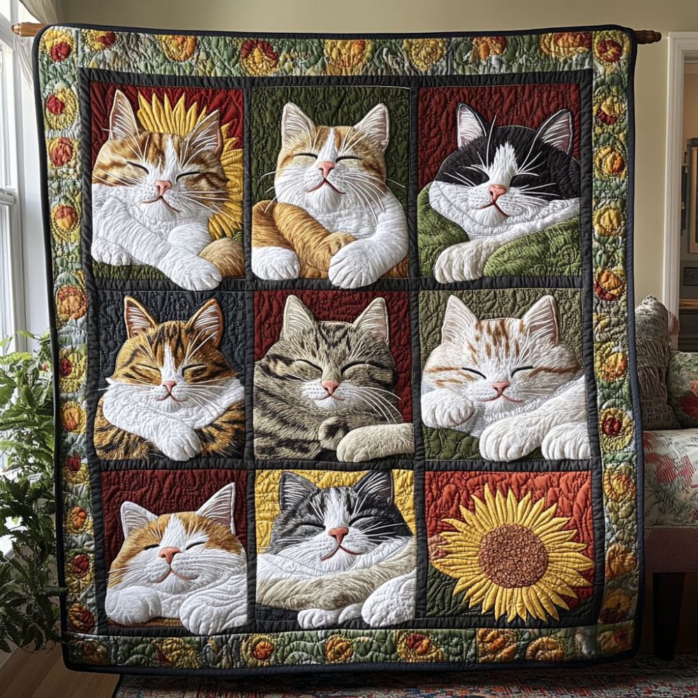 Claws and Paws Quilted Blanket Christmas Bedroom Decor Gifts For Christians - Marykun