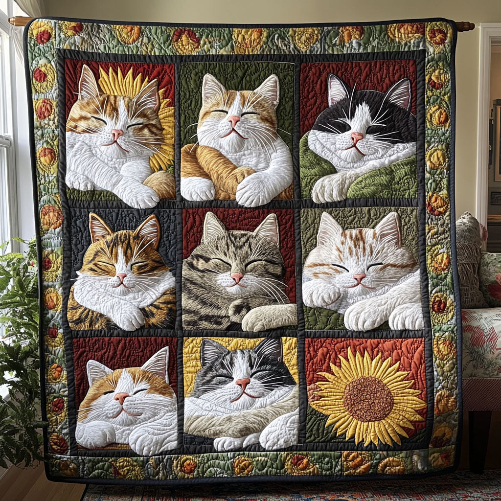 Claws and Paws Quilted Blanket Christmas Bedroom Decor Gifts For Christians - Marykun