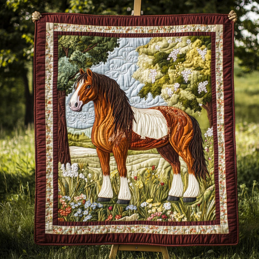Clydesdale Beauty Quilted Blanket Bedroom Decor Christmas Gifts For The Horse Lover Woman - Marykun