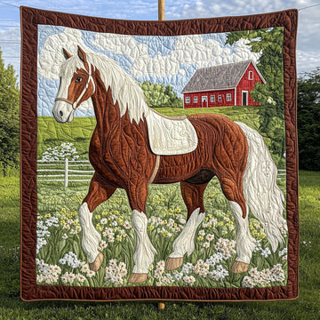 Clydesdale Majesty Quilted Blanket Best Throw Blanket Best Presents For Horse Lovers - Marykun