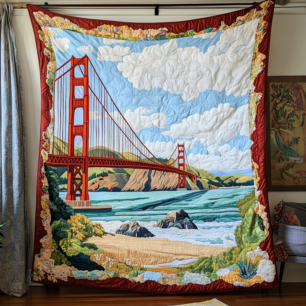 Coastal View Quilted Blanket Christmas Bedroom Decor Presents For Nature Lovers - Marykun
