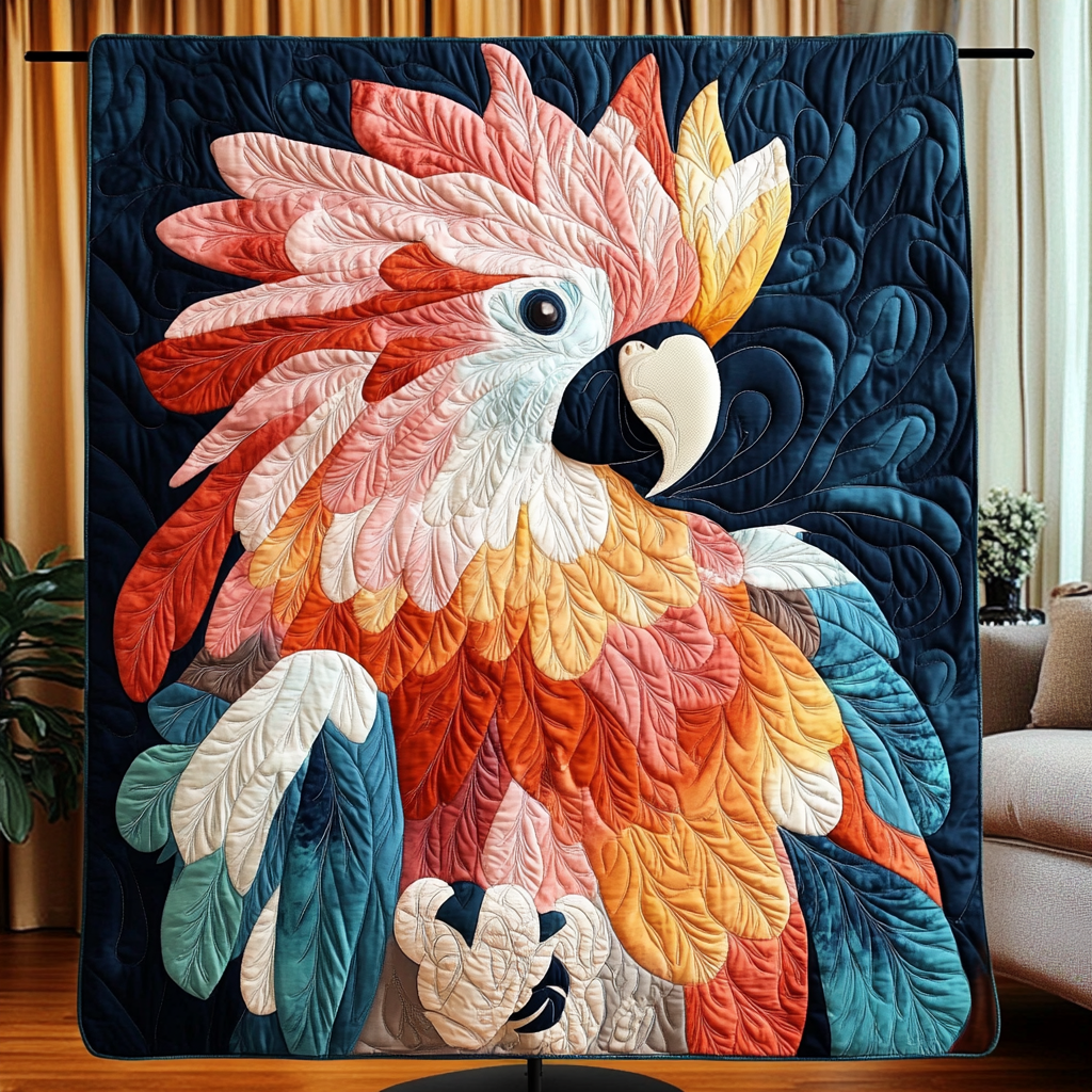 Color Soar Quilted Blanket Best Throw Blanket Gifts For Parrot Lovers - Marykun