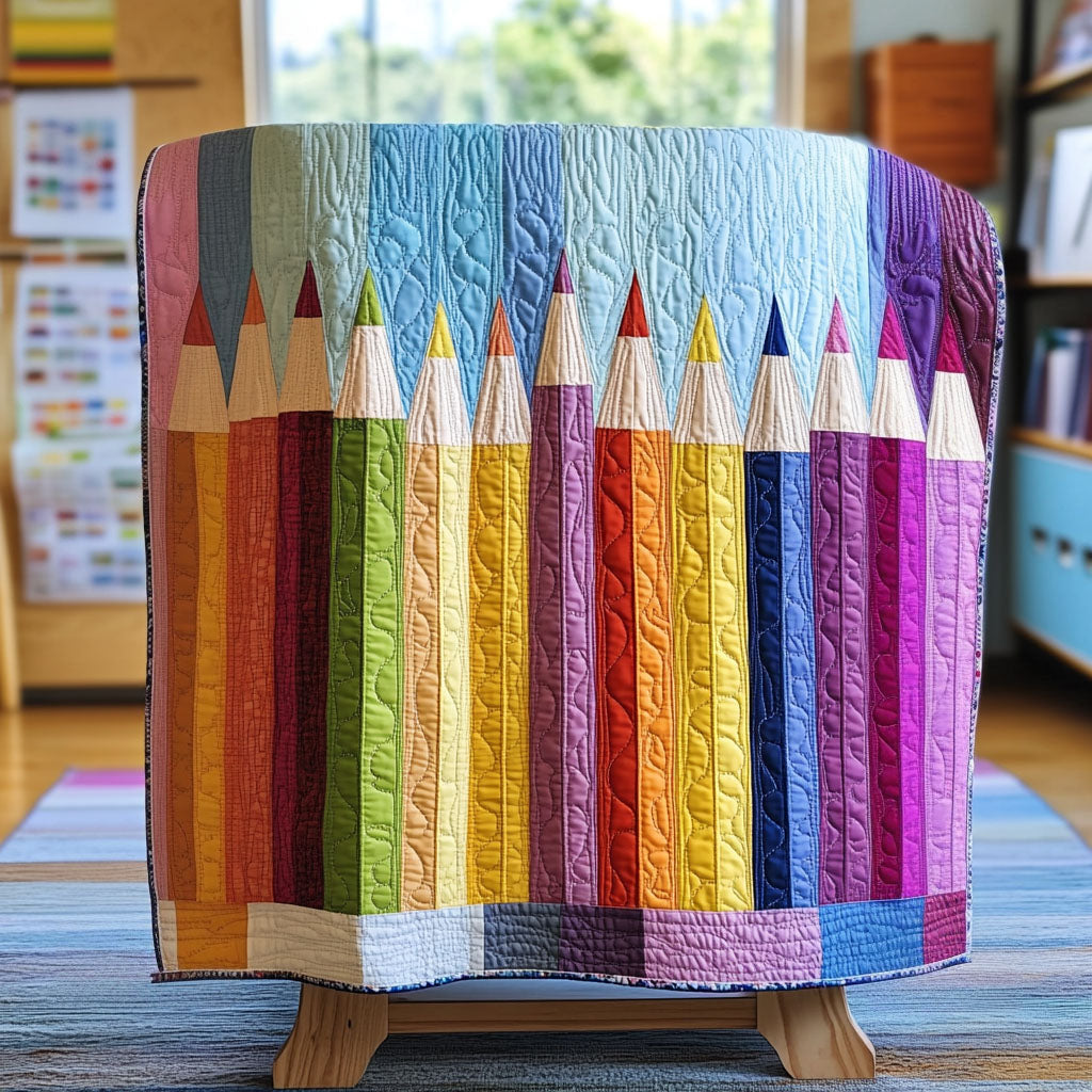 Colorful Classrooms Quilted Blanket Christmas Holiday Back To School Gifts For Kids - Marykun