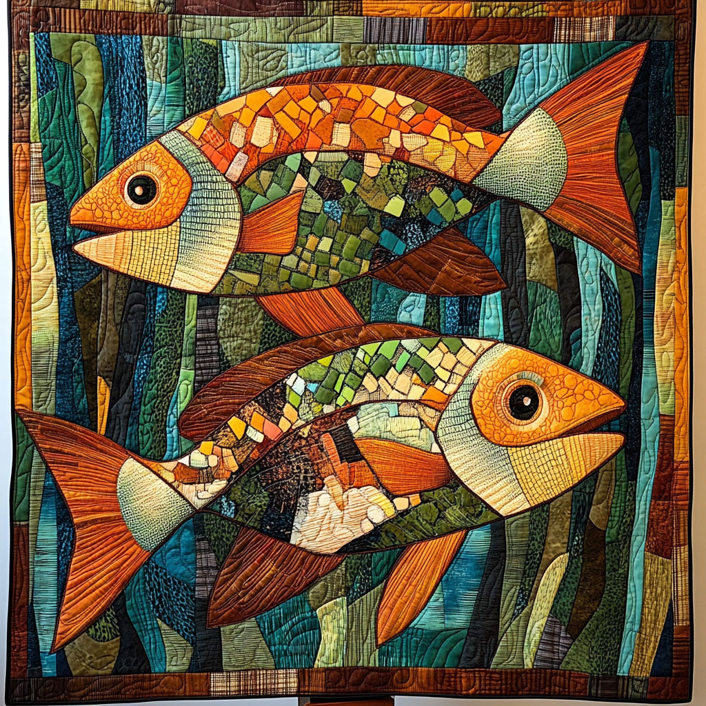 Colorful Reef Life Quilted Blanket Sofa Couch Throw Blanket Unique Gifts For Fishermen - Marykun