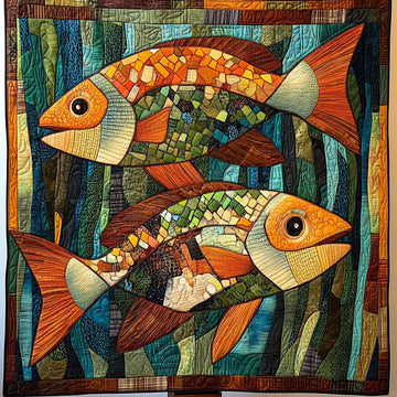 Colorful Reef Life Quilted Blanket Sofa Couch Throw Blanket Unique Gifts For Fishermen - Marykun