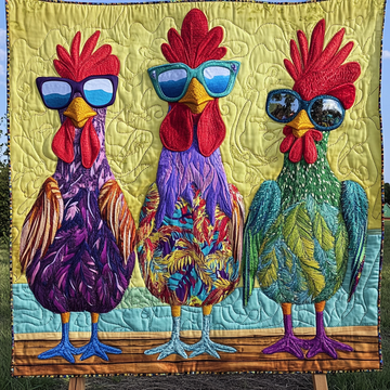 Cool Cluckers Quilted Blanket Best Couch Throw Blanket Gifts For Chicken Famers - Marykun