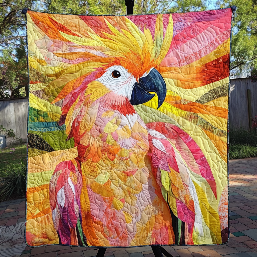 Cozy Cockatoo Quilted Blanket Cute Bedroom Ideas Gifts For Parrot Owners - Marykun