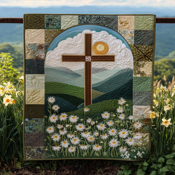 Cross of Grace and Mercy Quilted Blanket Bedroom Decor Christmas Gifts For People Who Own Chickens - Marykun