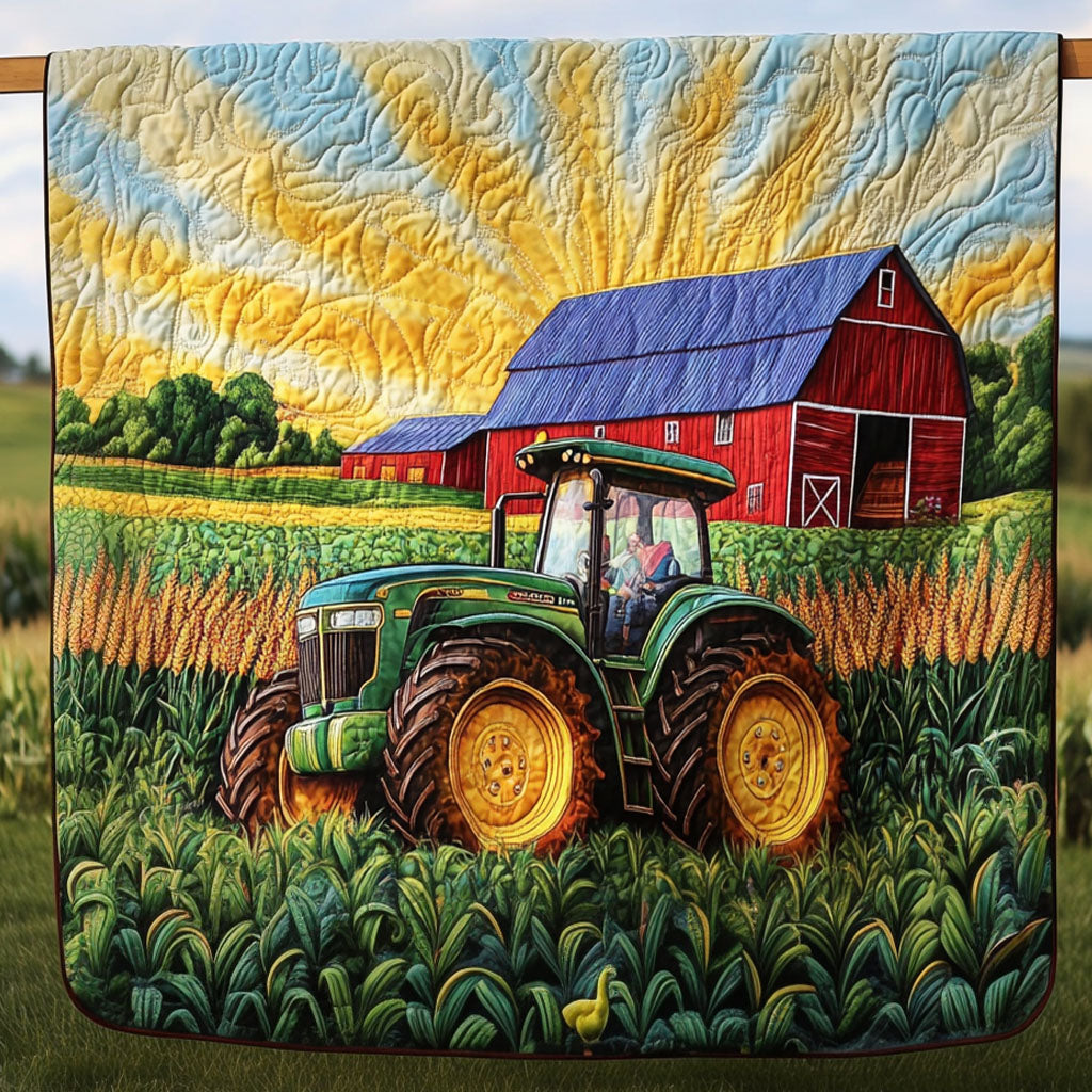Daisy Fields Quilted Blanket Sofa Couch Throw Blanket Tractor Famers Christmas Gifts - Marykun