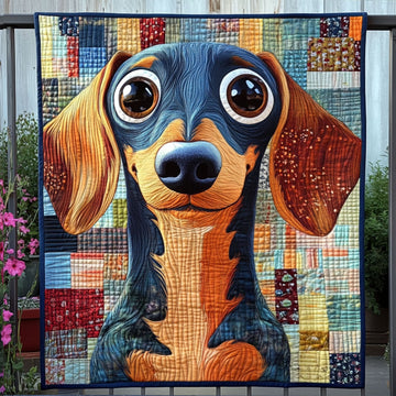 Dashing Dachshund Quilted Blanket Best Couch Throw Blanket Dachshund Merchandise - Marykun