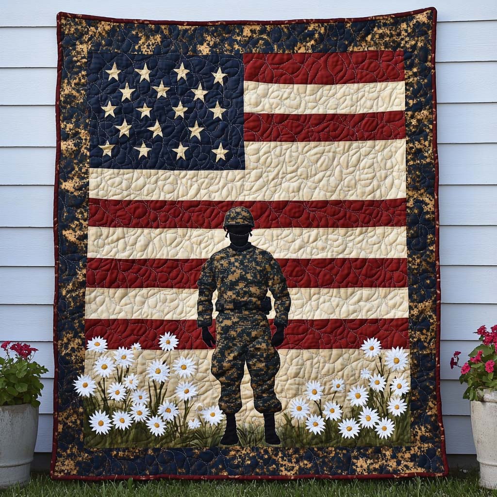 Defenders of Freedom Quilted Blanket Christmas Throw Blanket Best Hummingbird Lover Gifts For Her - Marykun