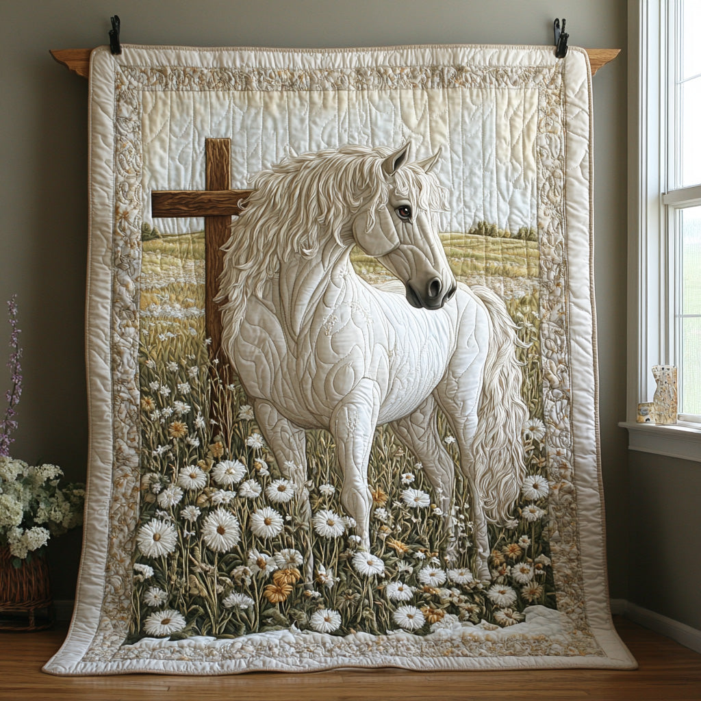 Divine Meadow Quilted Blanket Cute Throw Blanket Presents For Christian Friends - Marykun