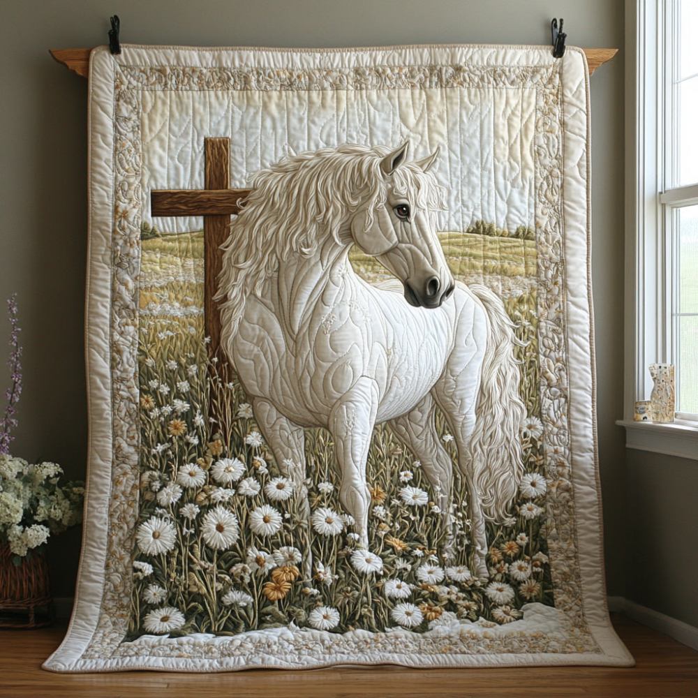 Divine Meadow Quilted Blanket Cute Throw Blanket Presents For Christian Friends - Marykun