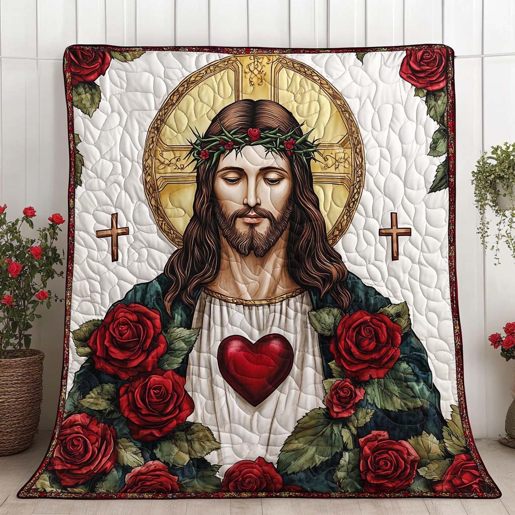 Divine Mercy Quilted Blanket Xmas Holiday Christian Gifts For Mom - Marykun