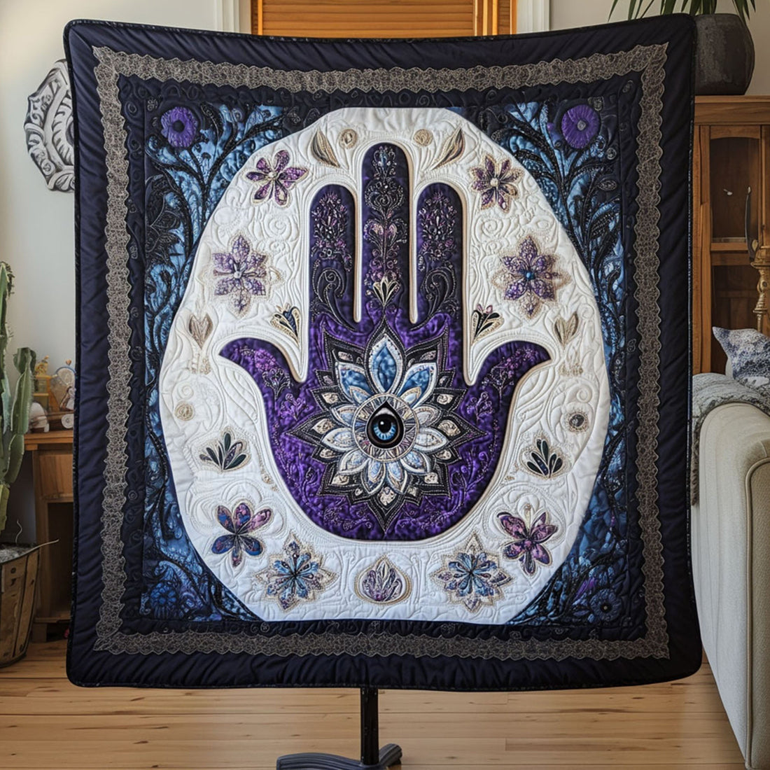 Divine Protection Quilted Blanket Christmas Throw Blanket Unique Dragonfly Gifts - Marykun