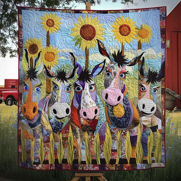 Donkey Dance Quilted Blanket Cute Throw Blanket Gifts For Donkey Lovers - Marykun