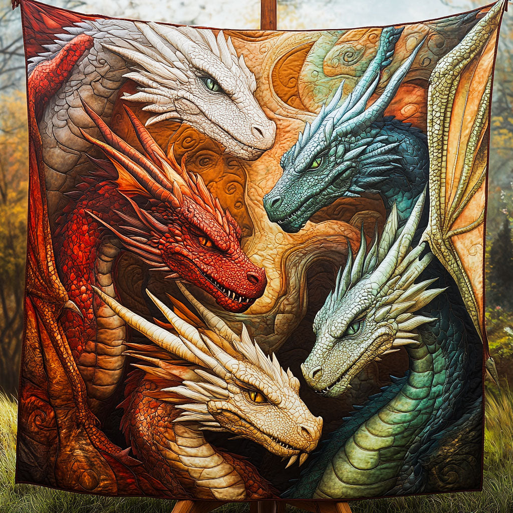 Dragon Alliance Quilted Blanket Xmas Holiday Dragon Themed Birthday Gifts - Marykun