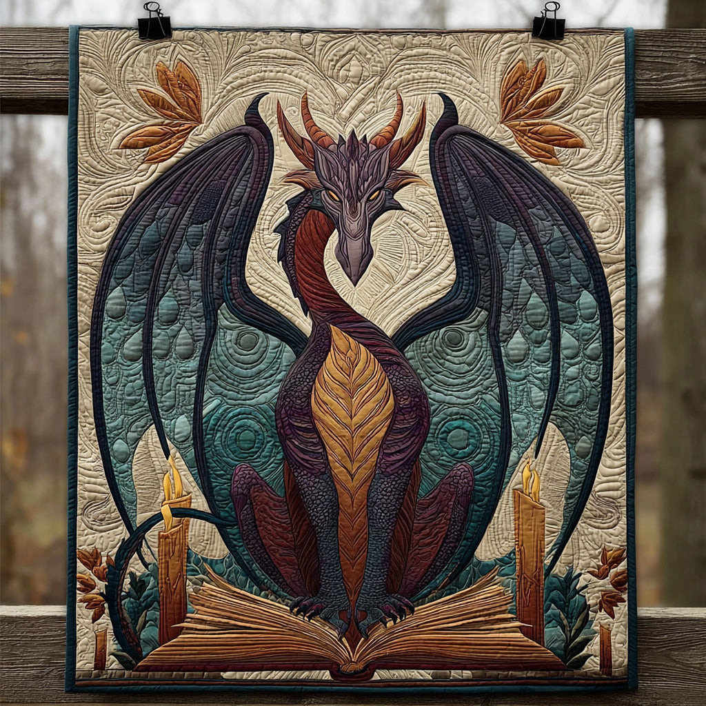 Dragon Guard Quilted Blanket Christmas Room Decor Presents For Dragon Lovers - Marykun