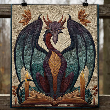Dragon Guard Quilted Blanket Christmas Room Decor Presents For Dragon Lovers - Marykun