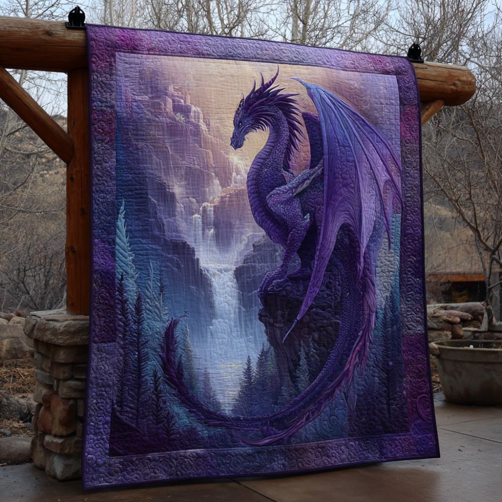 Dragon Light Quilted Blanket Bed Christmas Decor Gift For Dragon Lover - Marykun