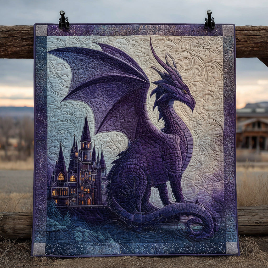 Dragon Rise Quilted Blanket Xmas Holiday Funny White Elephant Gifts - Marykun