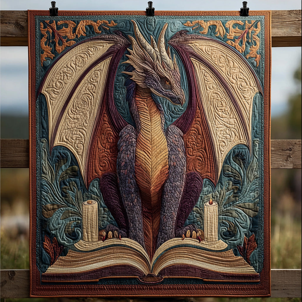 Dragon Song Quilted Blanket Best Couch Throw Blanket Dragon Gifts For Men - Marykun