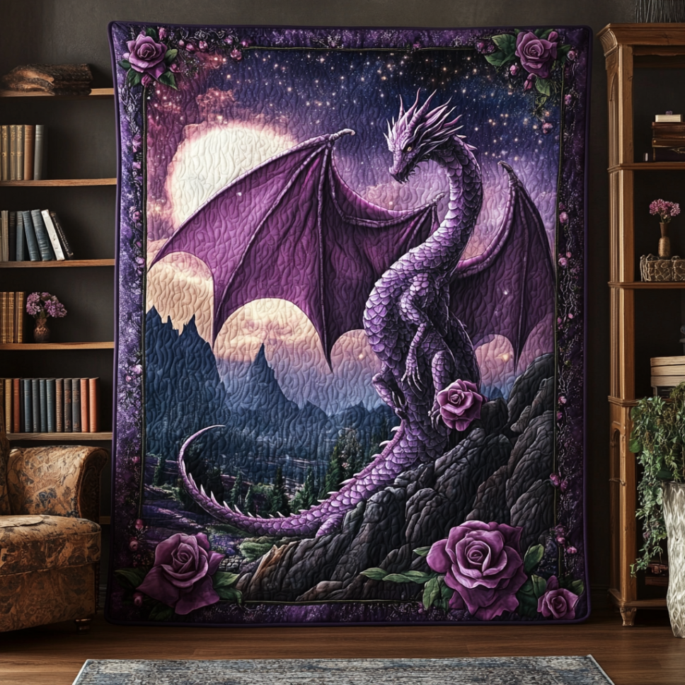 Dragon Soul Quilted Blanket Christmas Bedroom Decor Unique Dragon Gifts - Marykun
