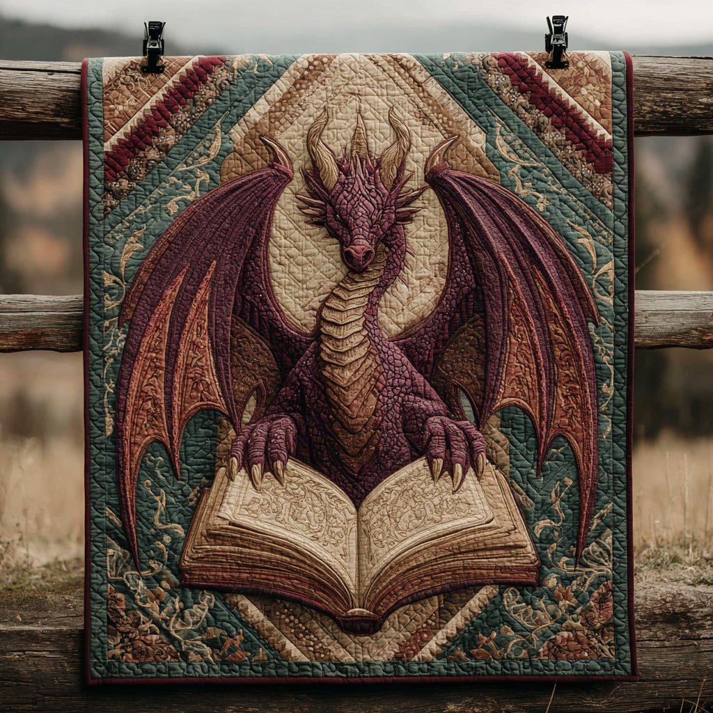 Dragon Stone Quilted Blanket Best Throw Blanket Dragon Gifts For Him - Marykun
