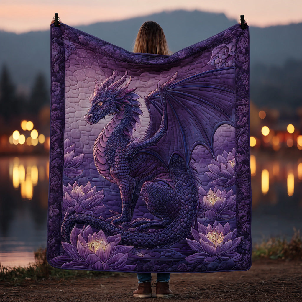 Dragon Storm Quilted Blanket Sofa Couch Throw Blanket Unique Dragon Gifts - Marykun